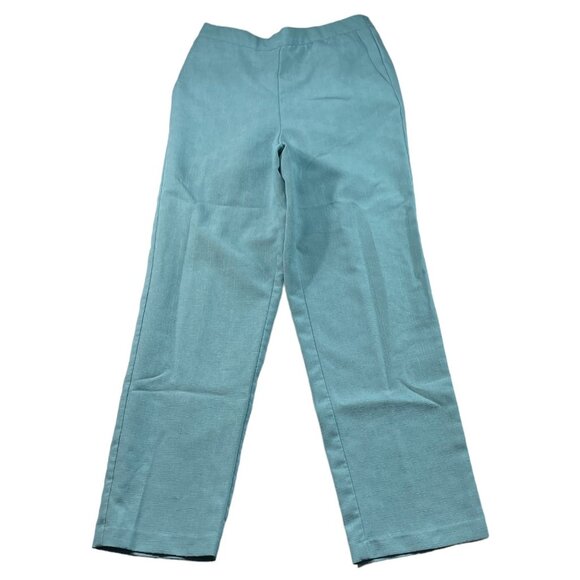 Alfred Dunner Dress Pants Womens size 8 Blue Pull On Elastic Waist 2 Pockets - Picture 1 of 7
